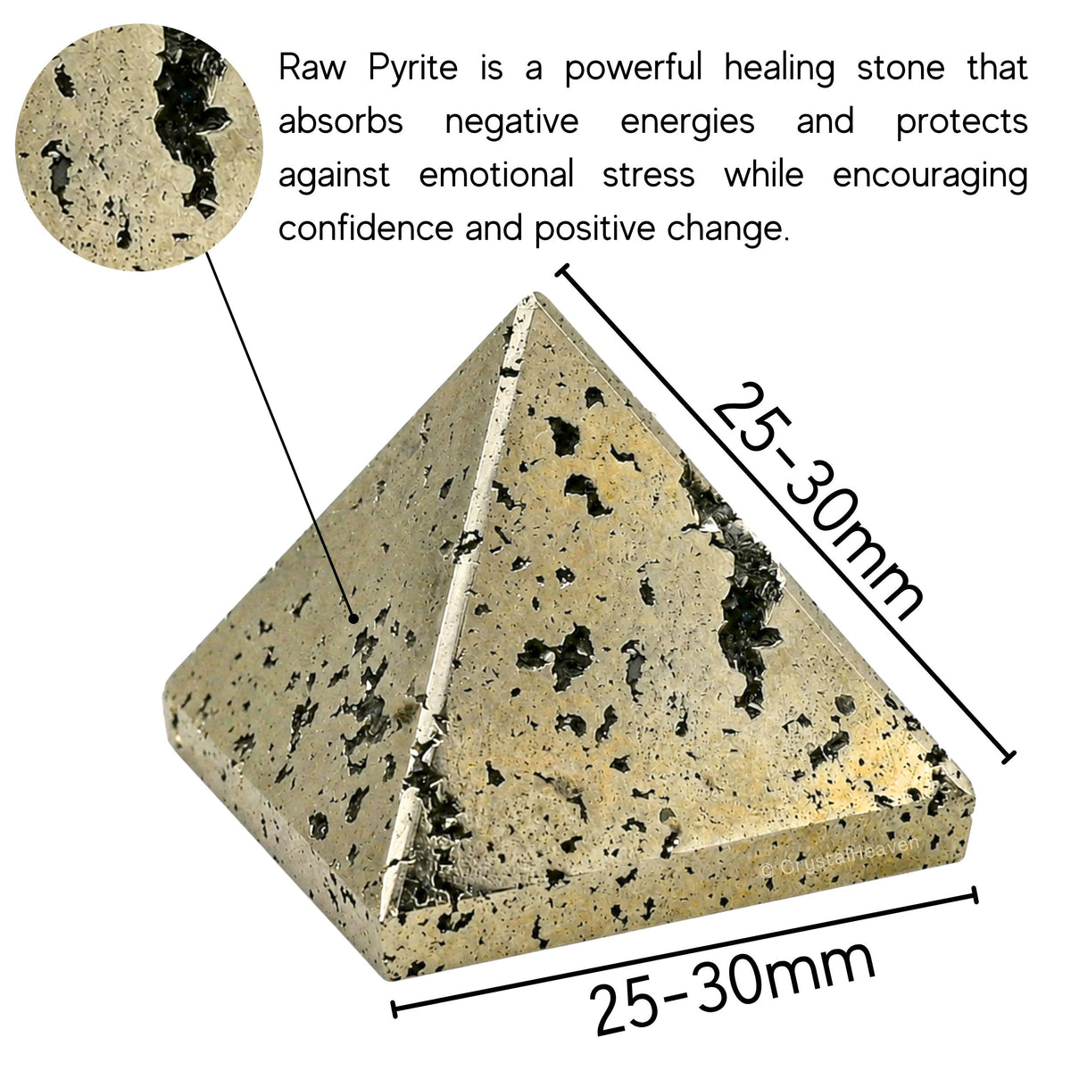 Raw Pyrite Pyramid (1 Inch)