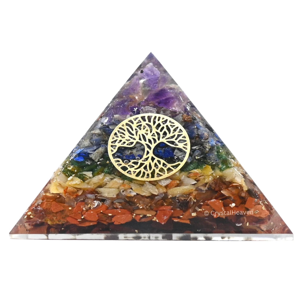 7 Chakra Orgone Pyramid (Small Tree Of Life)