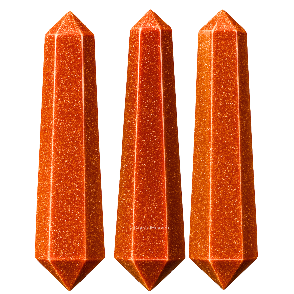 Red Goldstone Pencil Points (Double Terminated) (Set of 50)