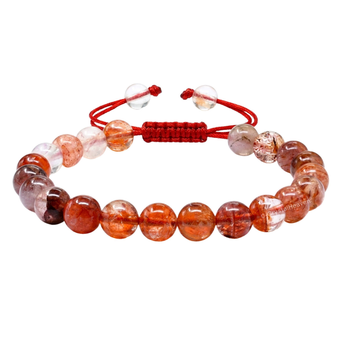 Red Hematoid Quartz Bracelet (Adjustable)