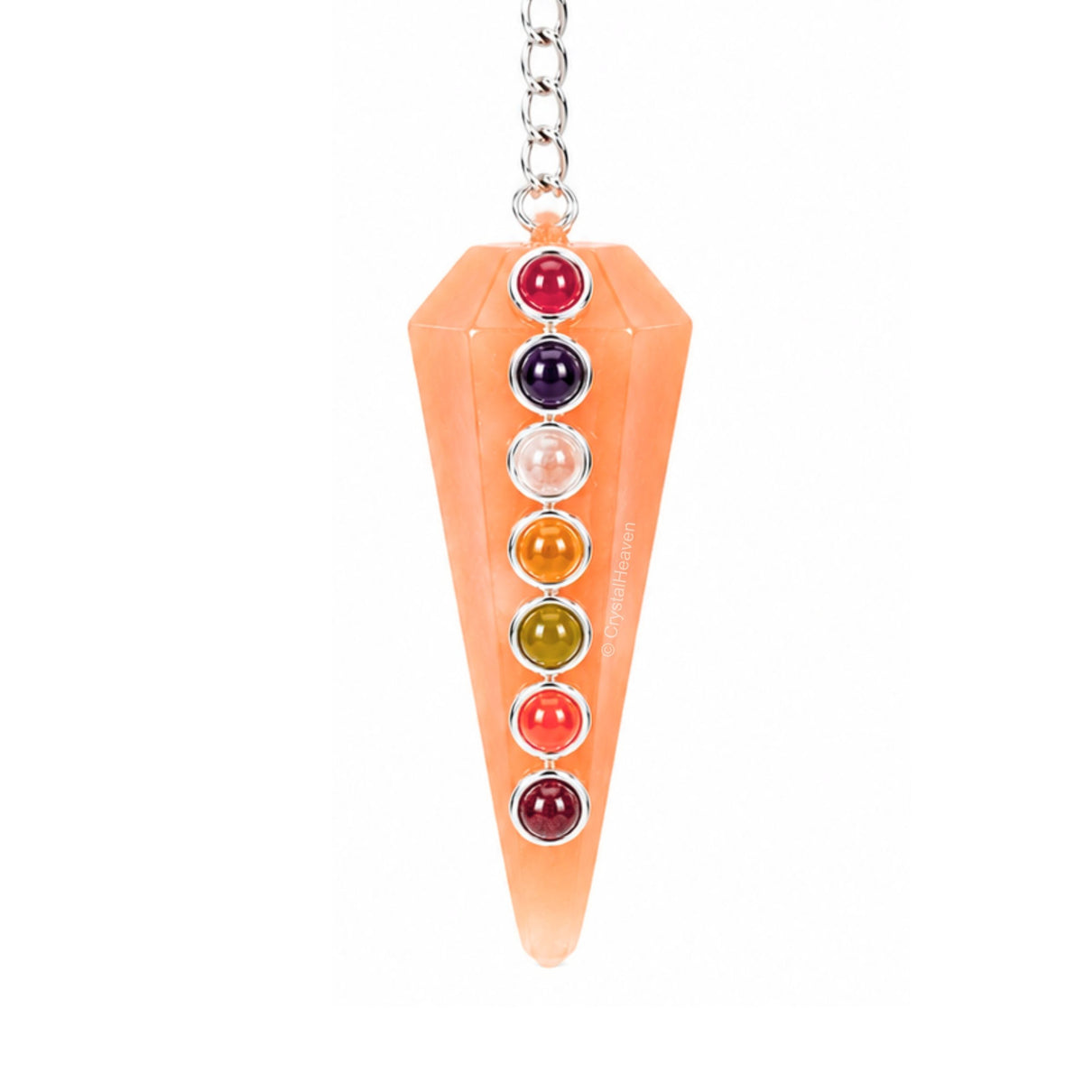 Red Aventurine Pendulum with Chakra Beads