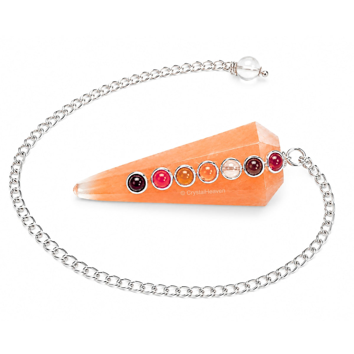 Red Aventurine Pendulum with Chakra Beads