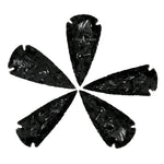 Black Obsidian Arrowhead - 1" to 1.5" (5 Pieces)
