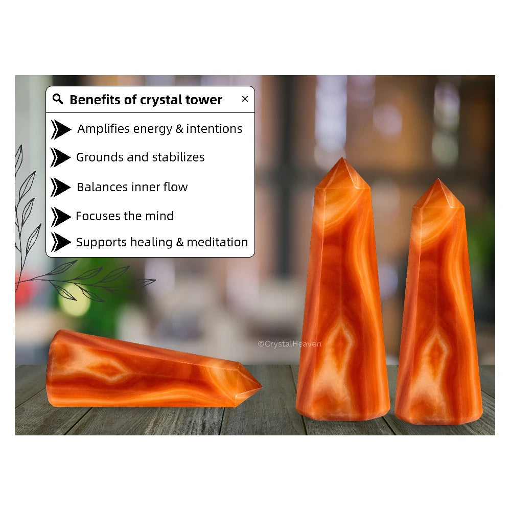 Carnelian Onyx Tower (2" to 3" inch) 