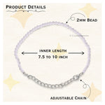 Rainbow Moonstone Bracelets - 2mm Faceted Beads (Silver)