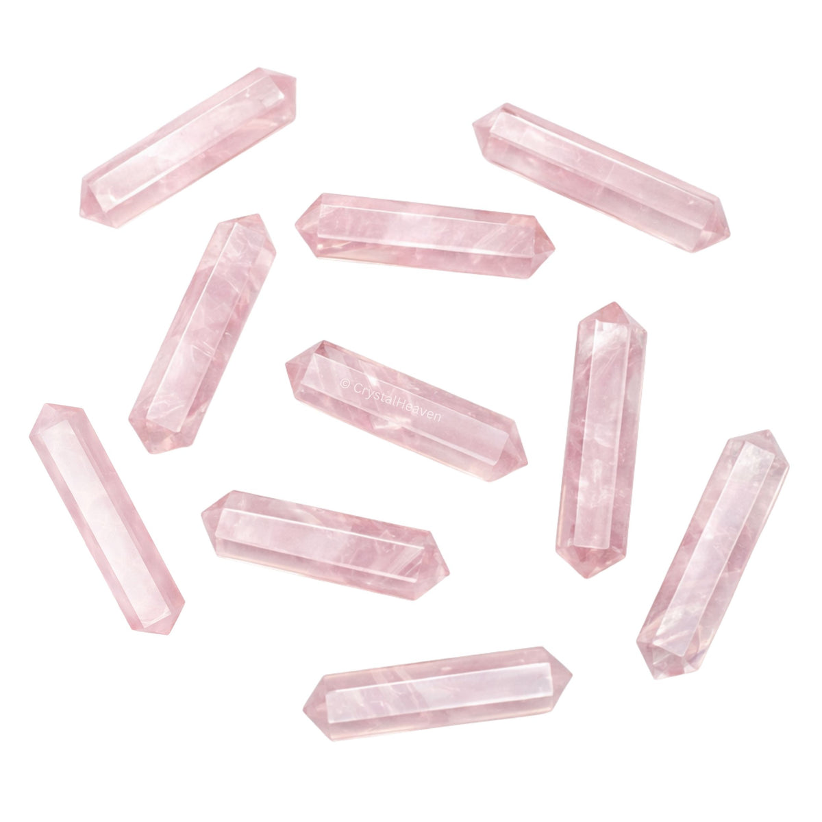 Rose Quartz Pencil Points (Double Terminated) (Set of 50)