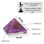 Amethyst Onyx Orgone Pyramid - 30mm