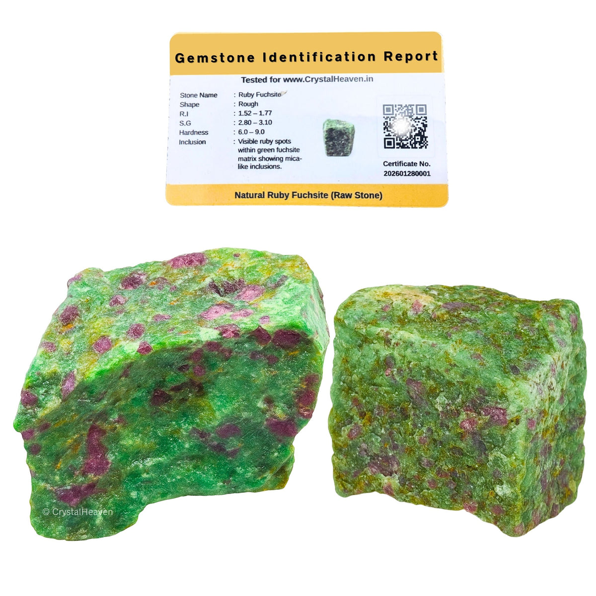 Raw Ruby Fuchsite Crystals (1 Piece)