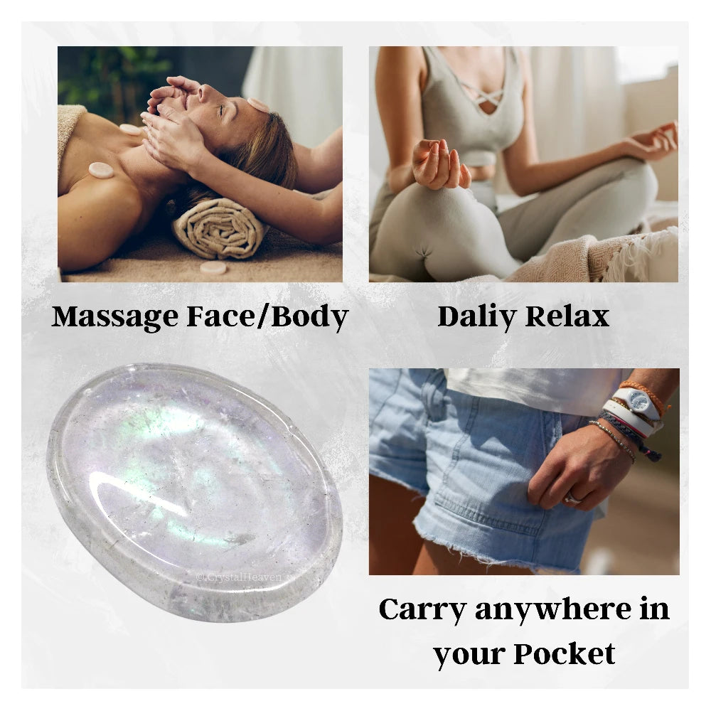 Aura Quartz Worry Stone
