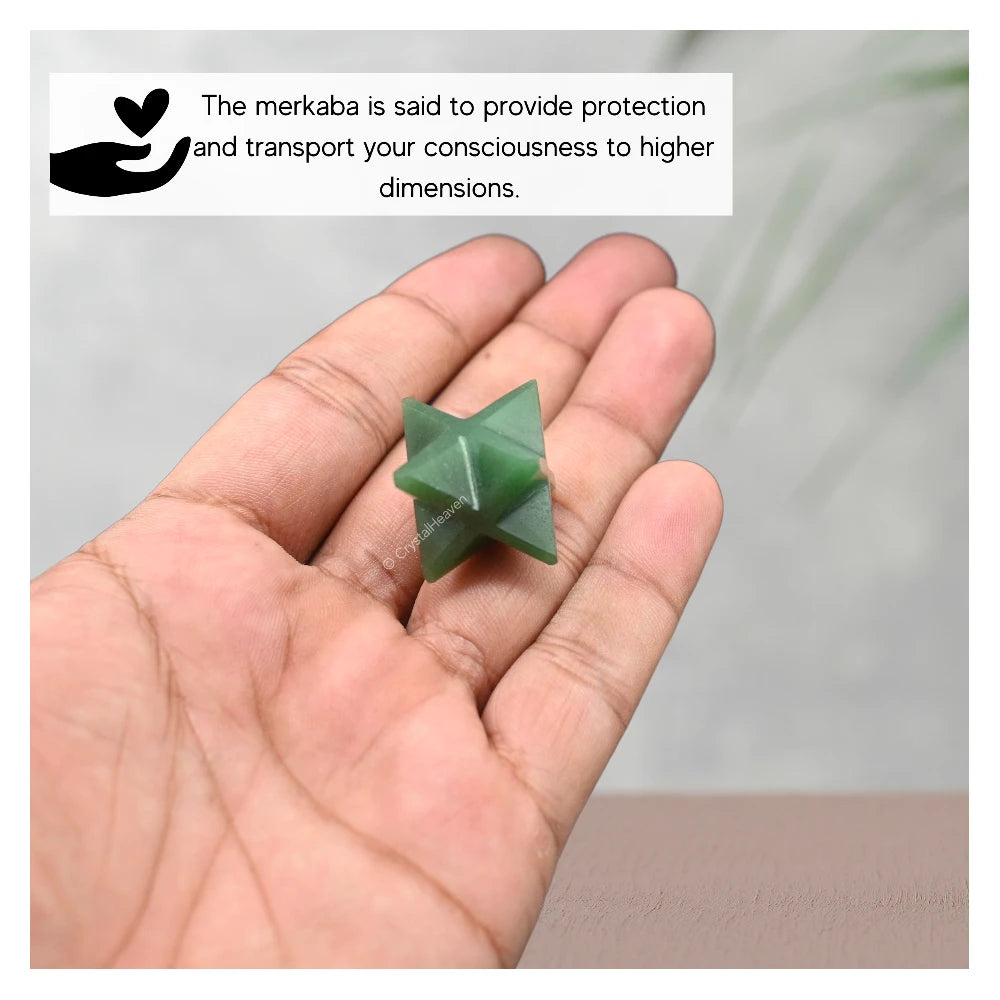 Dark Green Aventurine Crystal Merkaba (15-20 mm)