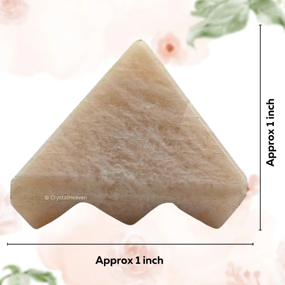 Cream Moonstone Lemurian Pyramid - Under 9 Pyramid Plate