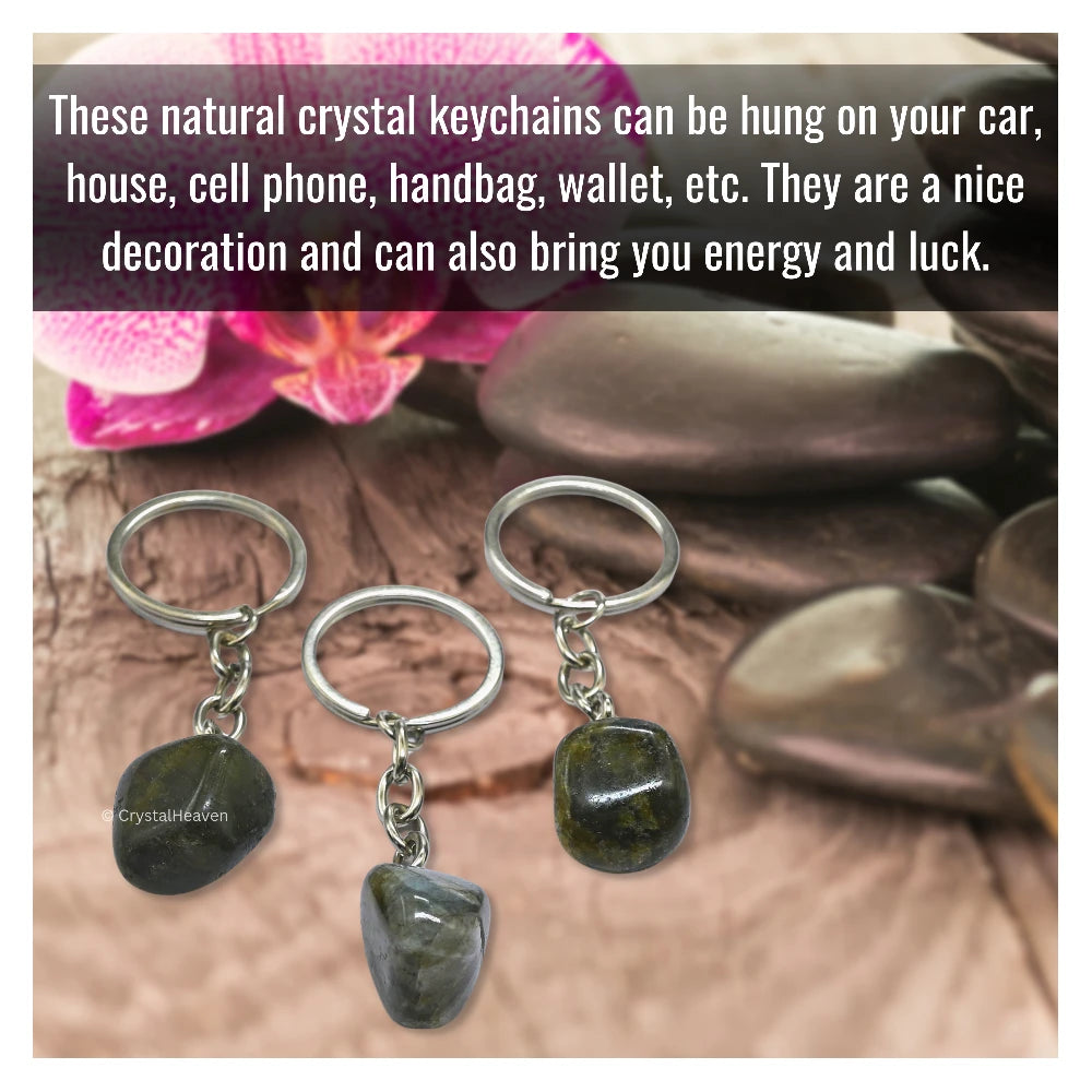 Labradorite Crystal Keychain (Tumbled)