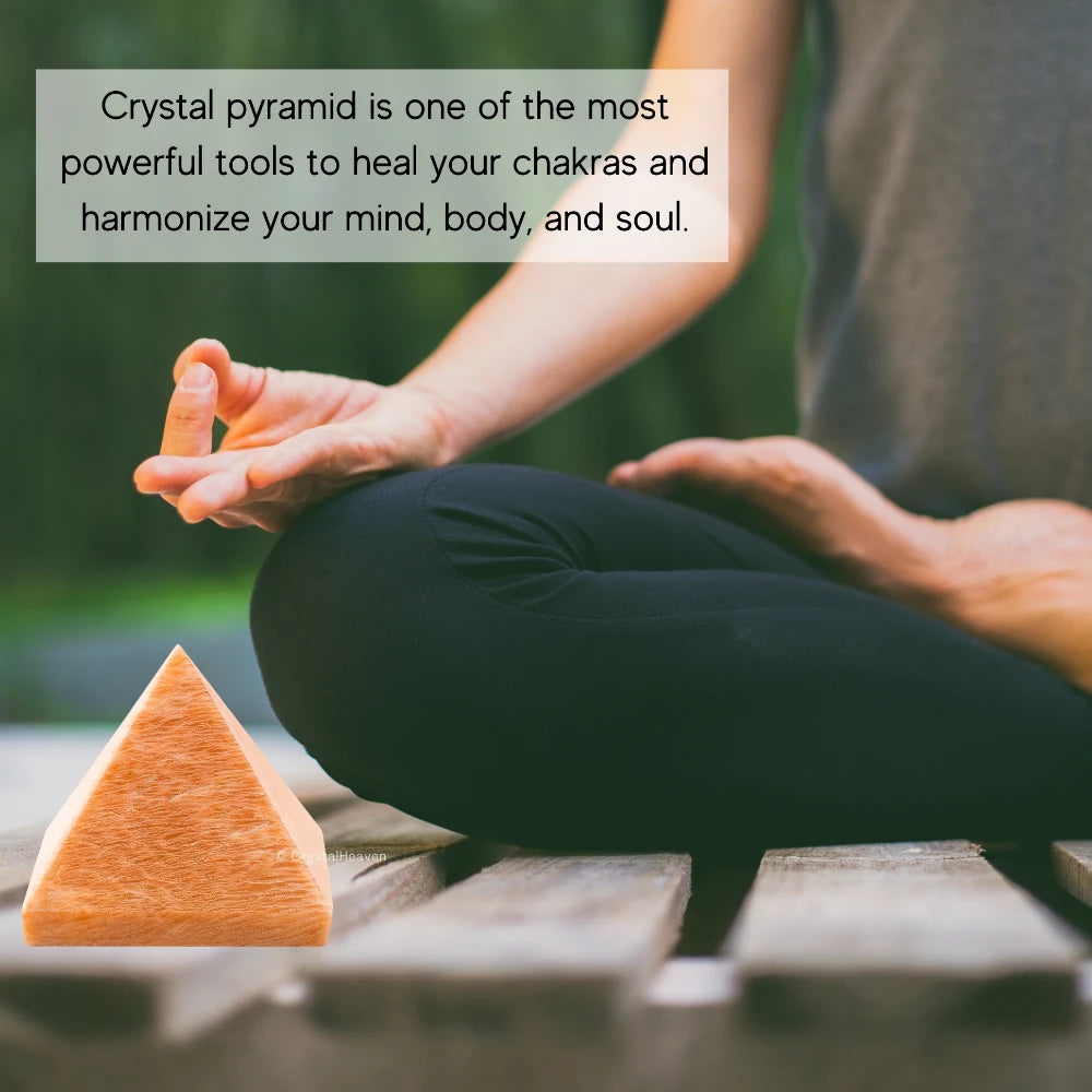 Peach Moonstone Pyramid (1 Inch)