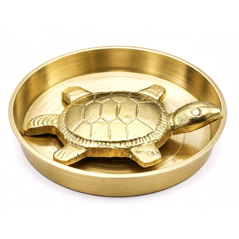 Tortoise with Plate Bass Idol Figurine (80 Gram, 2.5 Inch)