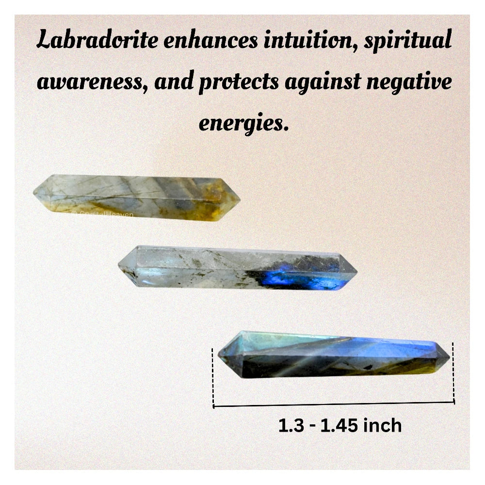Labradorite Pencil Points (Double Terminated) (Set of 3)