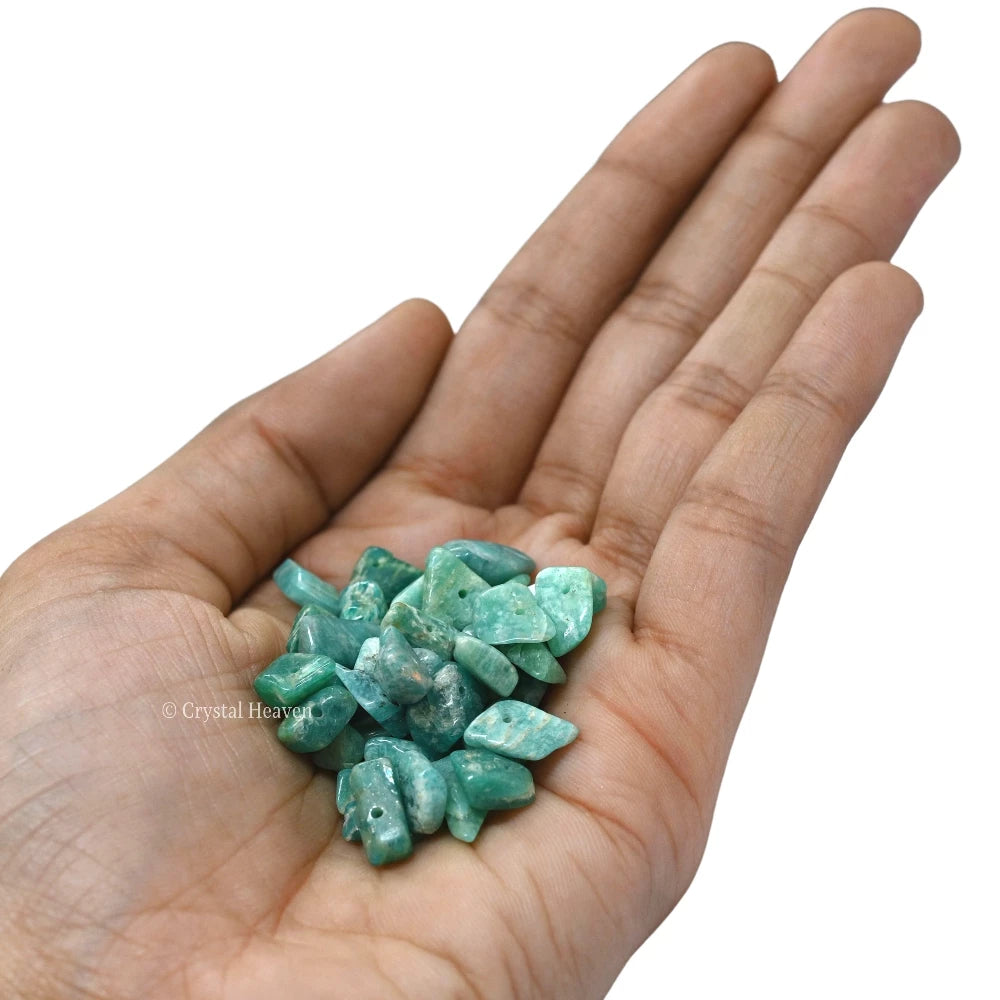 Amazonite Chips - Pre Drilled