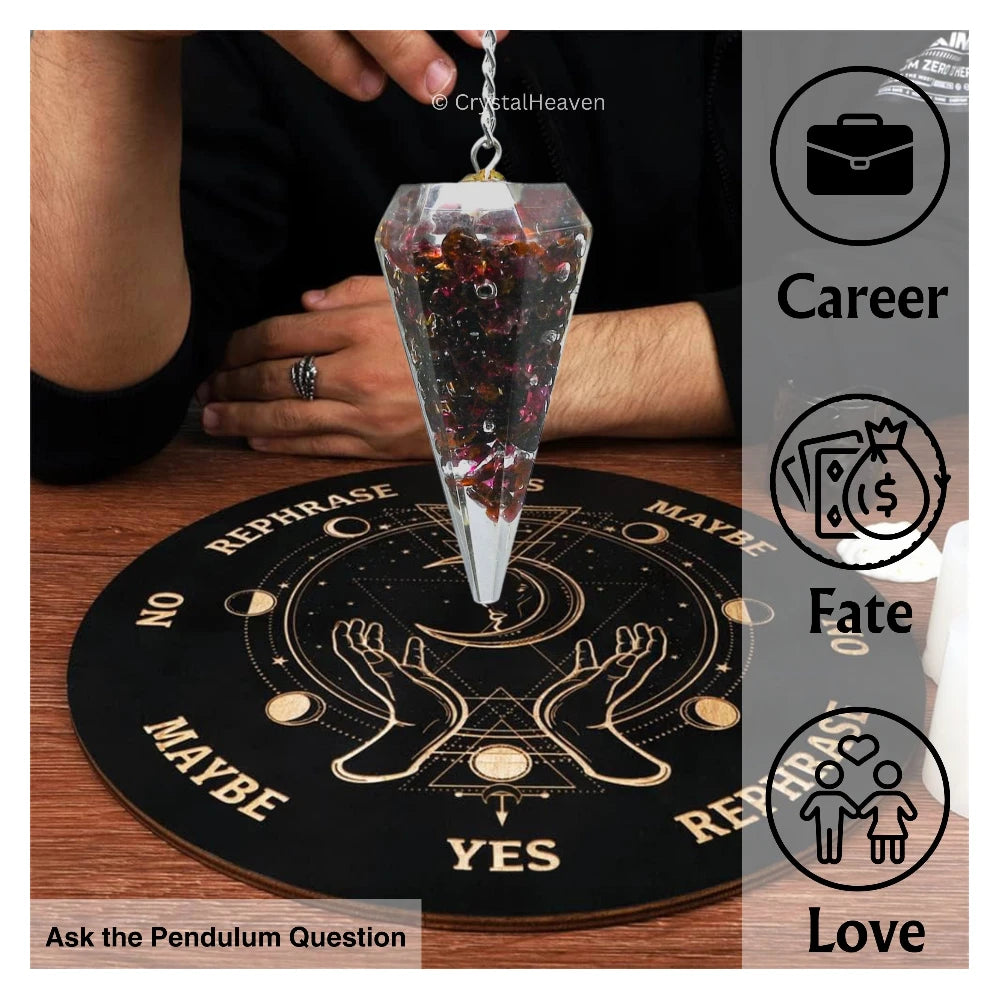 Garnet Crystal Orgone Pendulum