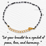 Black Rutilated Quartz Bracelets - 2mm Faceted Beads (Gold)