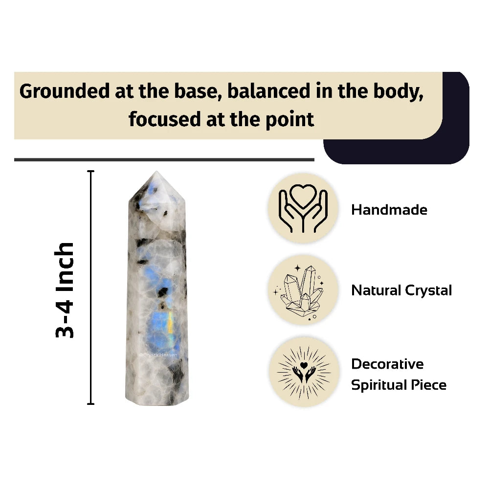 Rainbow Moonstone Crystal Tower (3" to 4" inch)