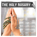 African Turquoise Crystal Tasbih (Silver)