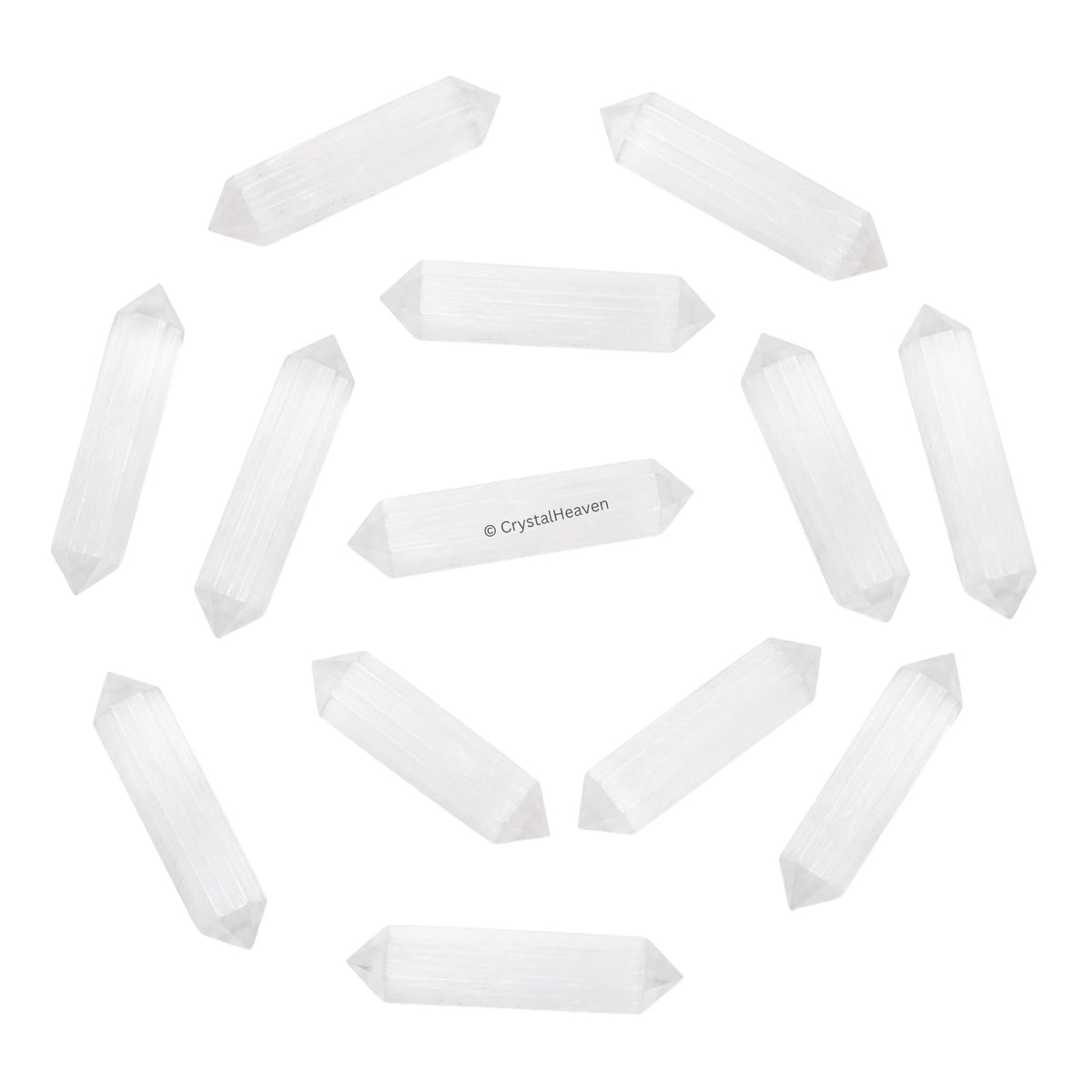 Selenite Pencil Points (Double Terminated) (Set of 50)