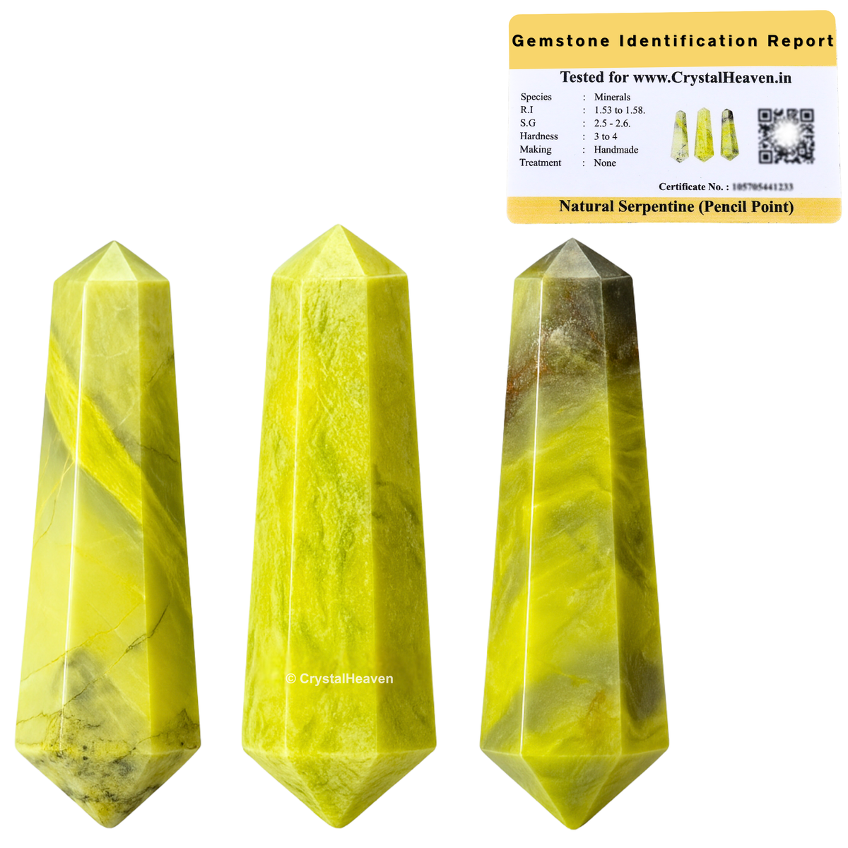 Serpentine Pencil Points (Double Terminated) (Set of 3)