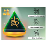 Laxmi Zibu Money Pyramid - Green Aventurine Crystal Pyramid
