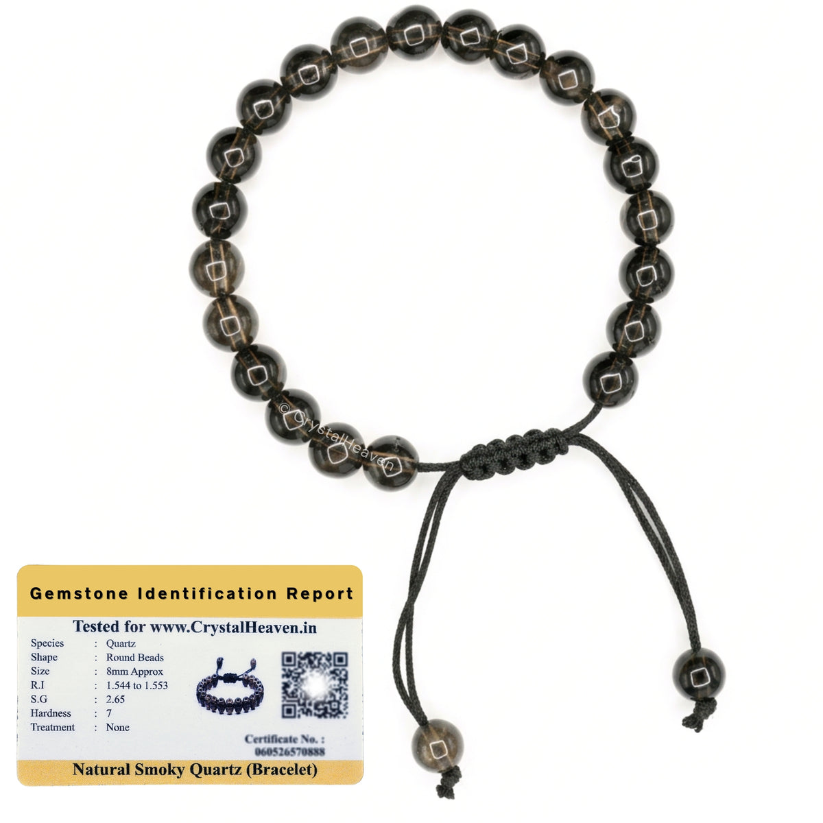 Smoky Quartz Bracelet (Adjustable)