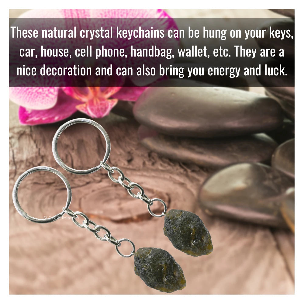 Labradorite Crystal Keychain (Raw)