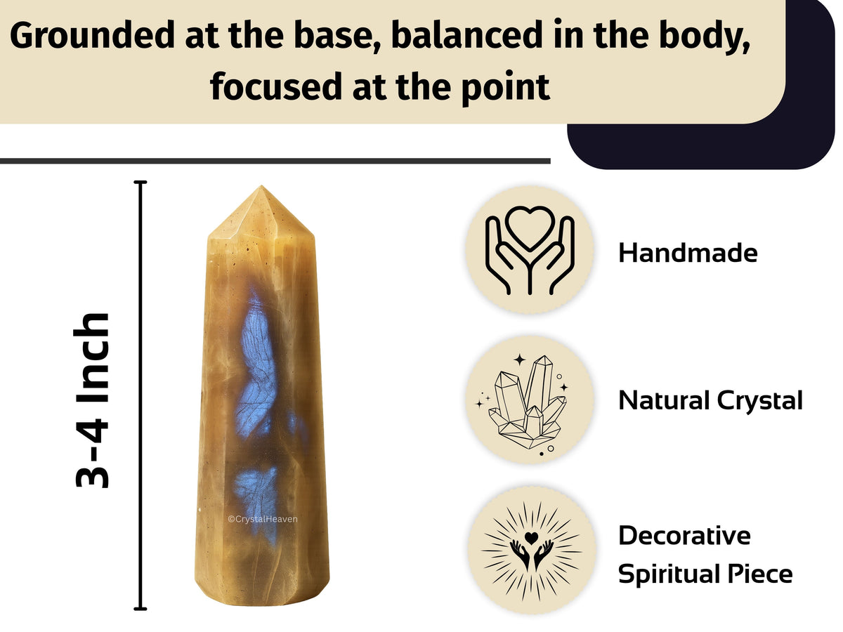 Sun Moonstone Crystal Tower (2" to 3" inch) 