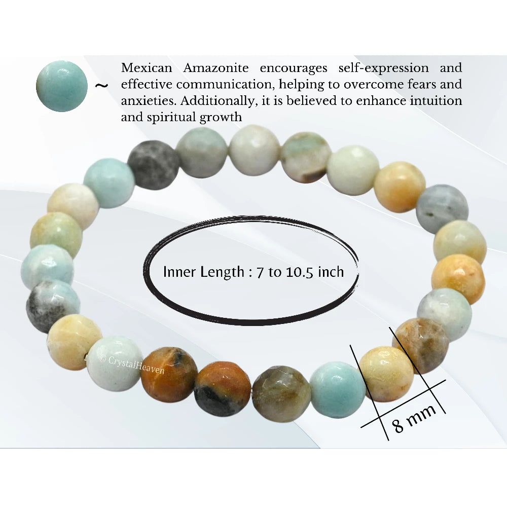 Mexican Amazonite Bracelet (Faceted-Stretchable)