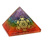 7 Chakra Onyx Orgone Pyramid