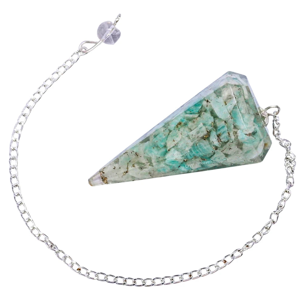 Amazonite Crystal Orgone Pendulum