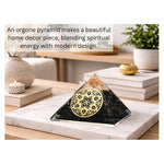 Black Tourmaline Orgone Pyramid (Star Of David)