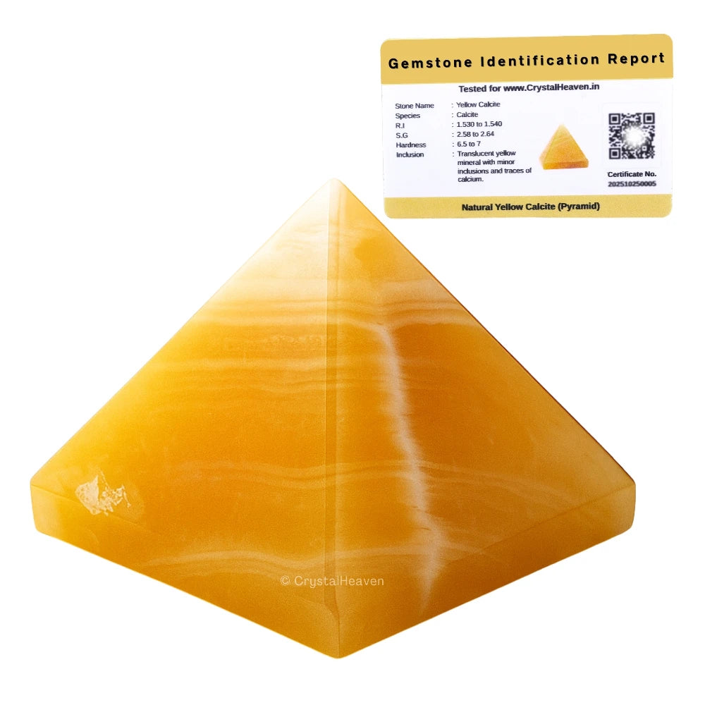 Yellow Calcite Pyramid (2 Inch)