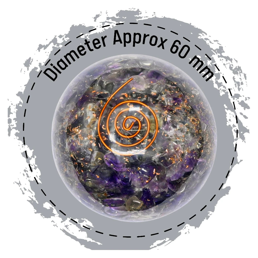 Amethyst Crystal Orgonite Ball (2.5 Inch)