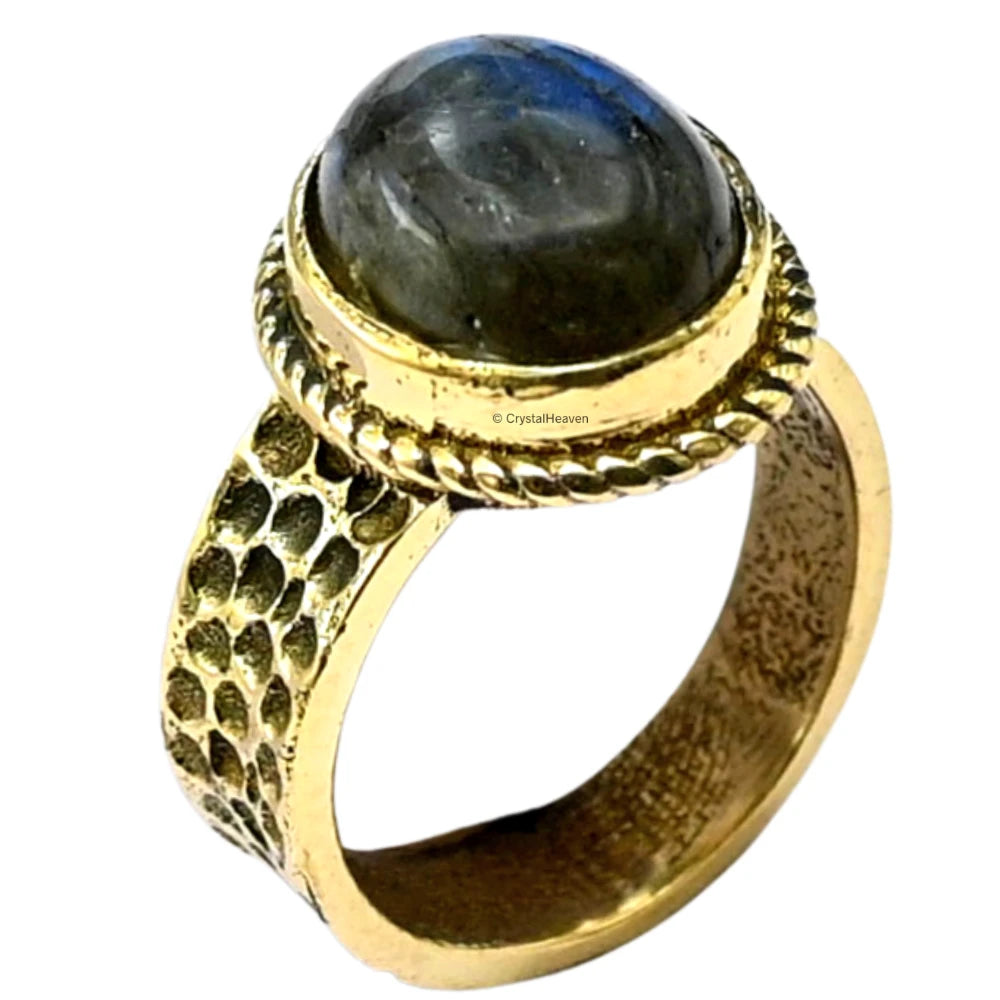 Labradorite Ring (Gold/Oval)