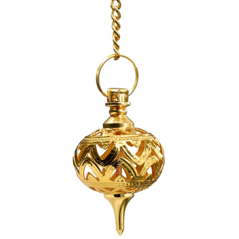 Metal Brass Pendulum - Gold Hanuman Mace (MP50)