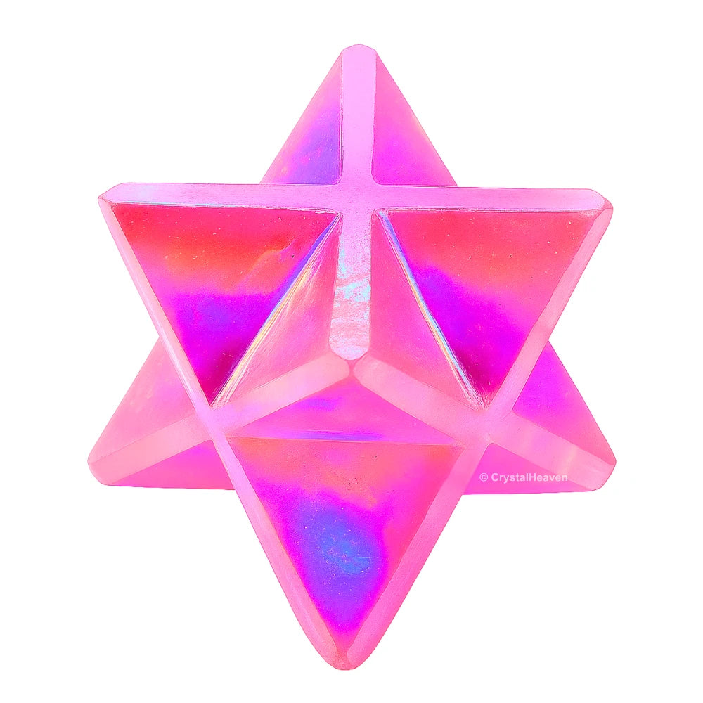 Angel Aura Rose Quartz Crystal Merkaba (15-20 mm)