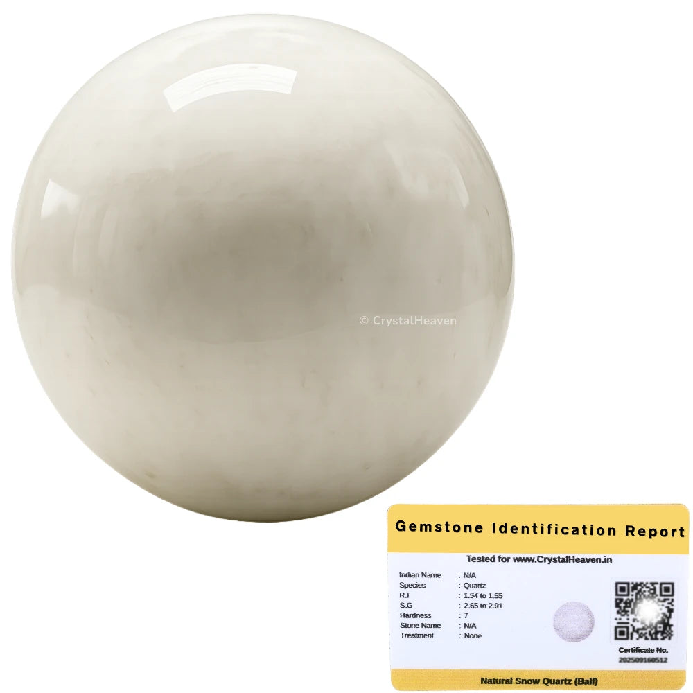 Snow Quartz Sphere (2 Inch)