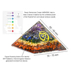7 Chakra Orgone Pyramid (Small OM)