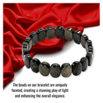 Gold Sheen Obsidian Faceted Beads Bracelet - Oval Stone