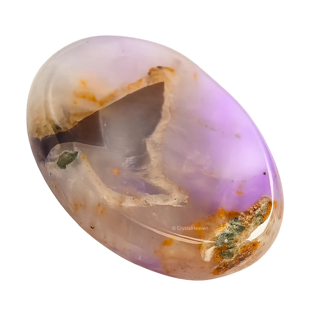 Certified Chevron Amethyst Worry Stone | Thumb Rubbing Stone for ...