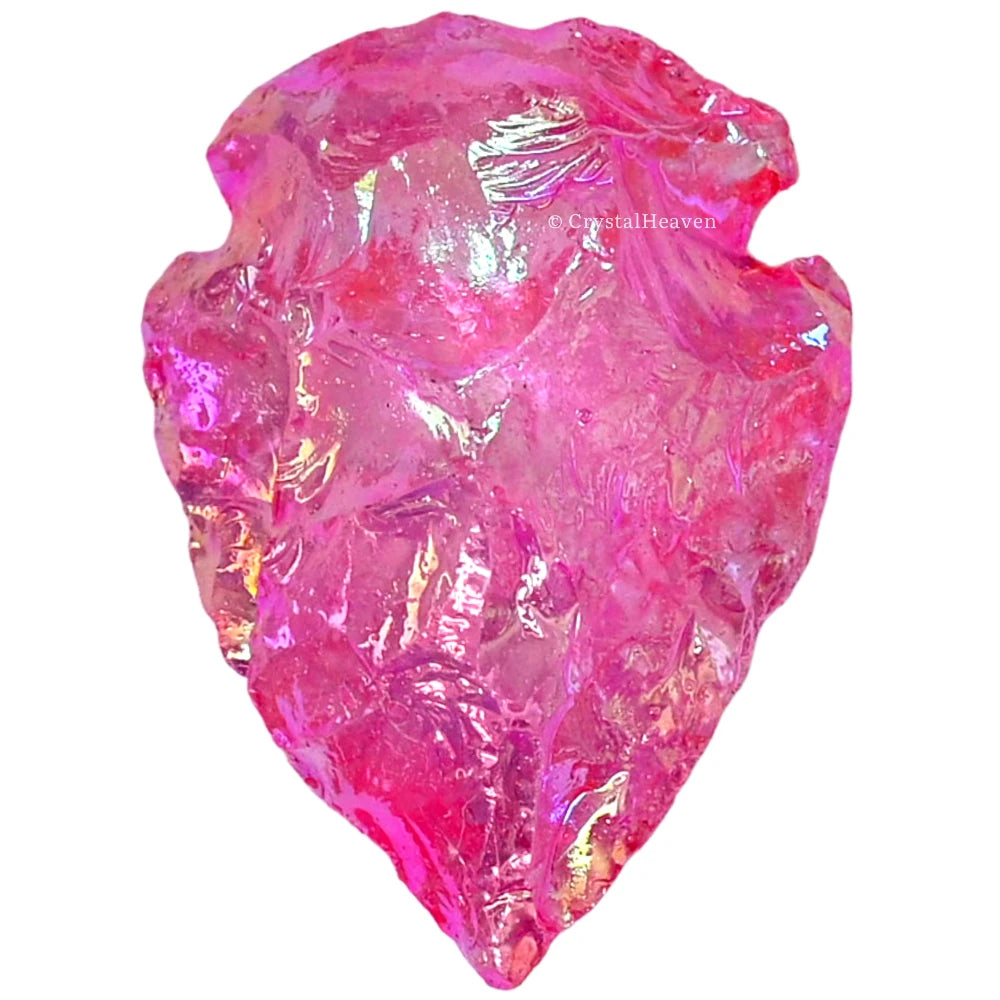 Pink Rose Aura Quartz Arrowhead - 1" to 1.5" (25 Pieces)