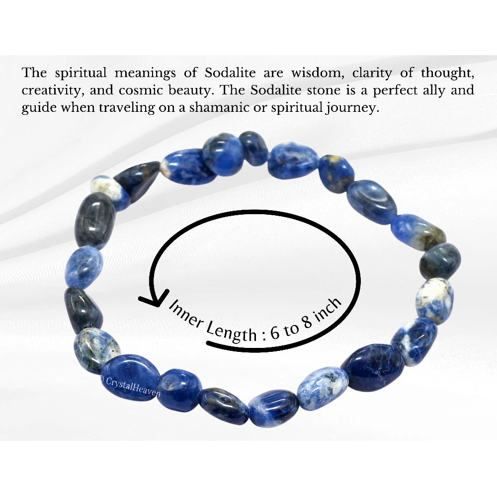 Sodalite Tumbled Bracelet (Elastic)