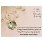 Sky Blue Minimal Evil Eye Pendant Necklace