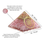 Rose Quartz Orgone Pyramid (Seed Of Life)