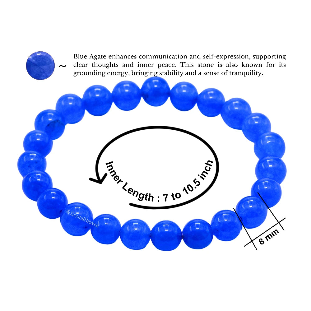 Blue Agate Bracelet (Elastic)