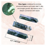 Moss Agate Pencil Points (Set of 3)