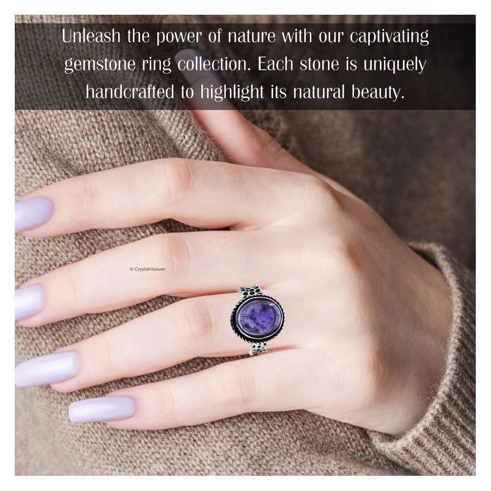 Amethyst Ring (Silver/Oval)